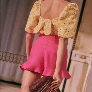 Sezane Lois Blouse Jaune Ecru - Size 38